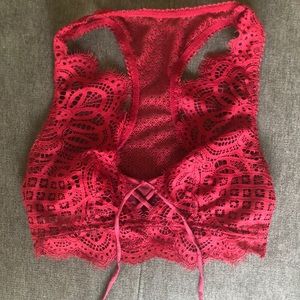 NWT VS red lace bralette